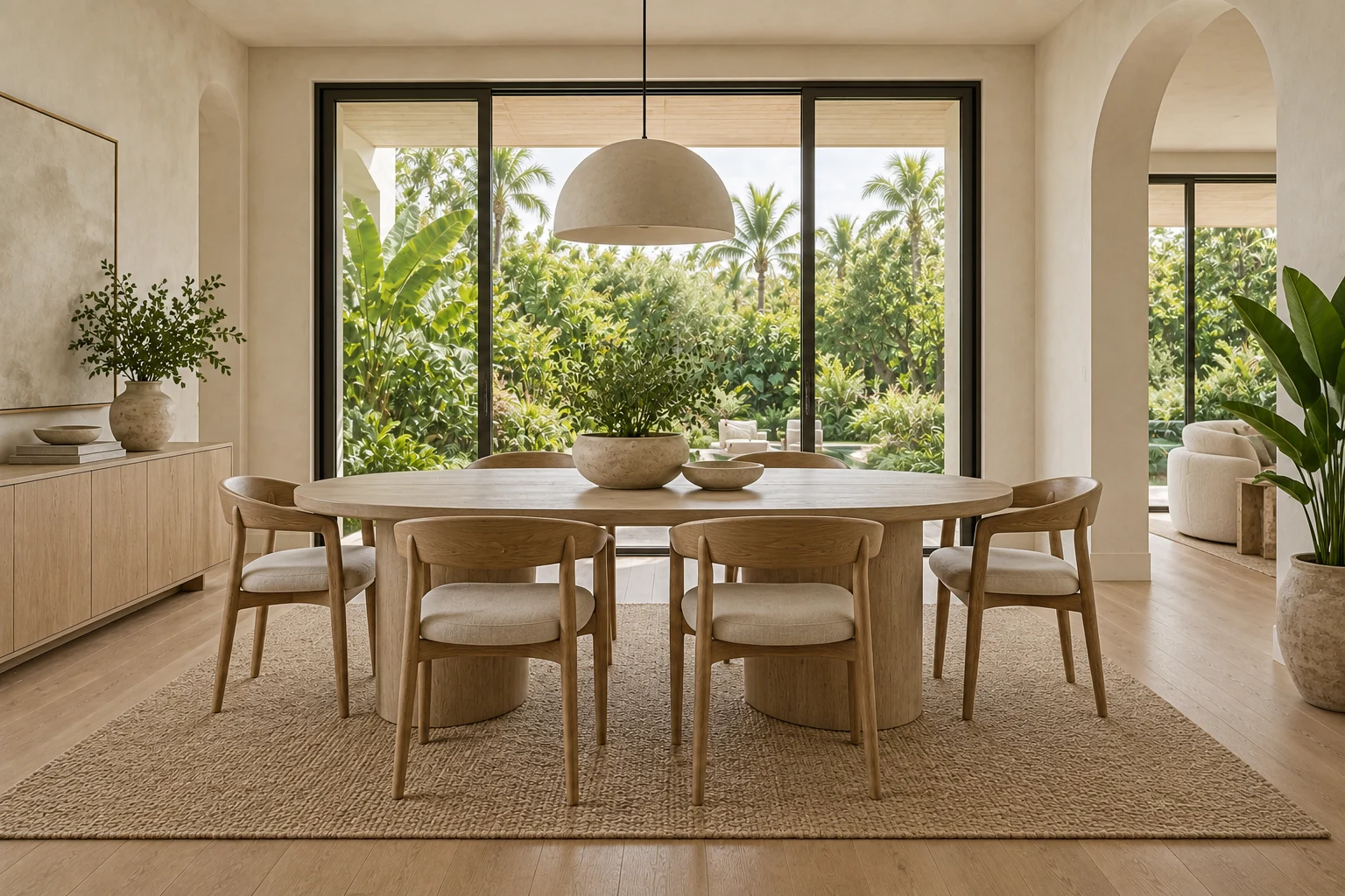 Illustrative dining room concept for Organic Modern Home.